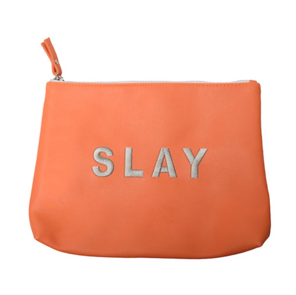 Secret Service Beauty * "SLAY" Vegan Leather Makeup Bag * SZ LARGE